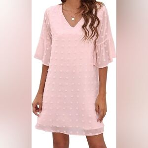 Blooming Jelly Pink Chiffon Dress Plus Size 3X Cottagecore